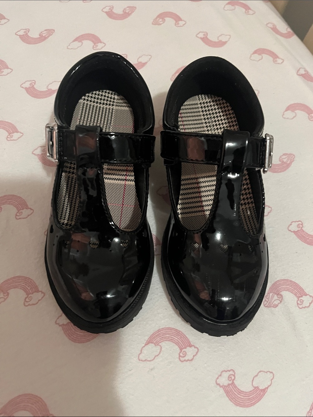 cupcakes & cashmere Black Patent T-Strap Mary Janes for Kids